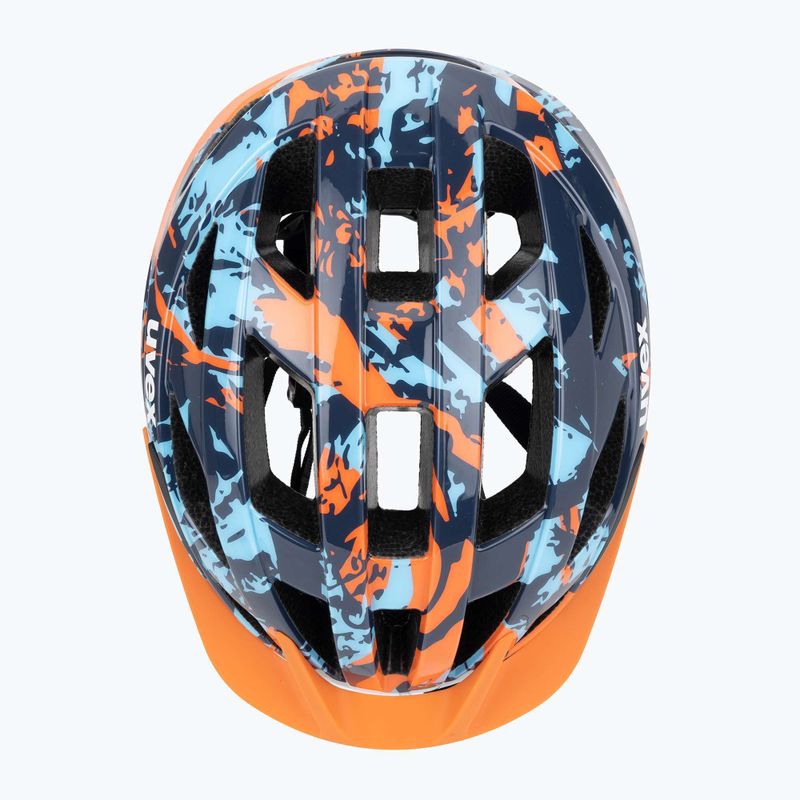 Детска велосипедна каска UVEX Air Wing 2 papaya/bubble blue 6