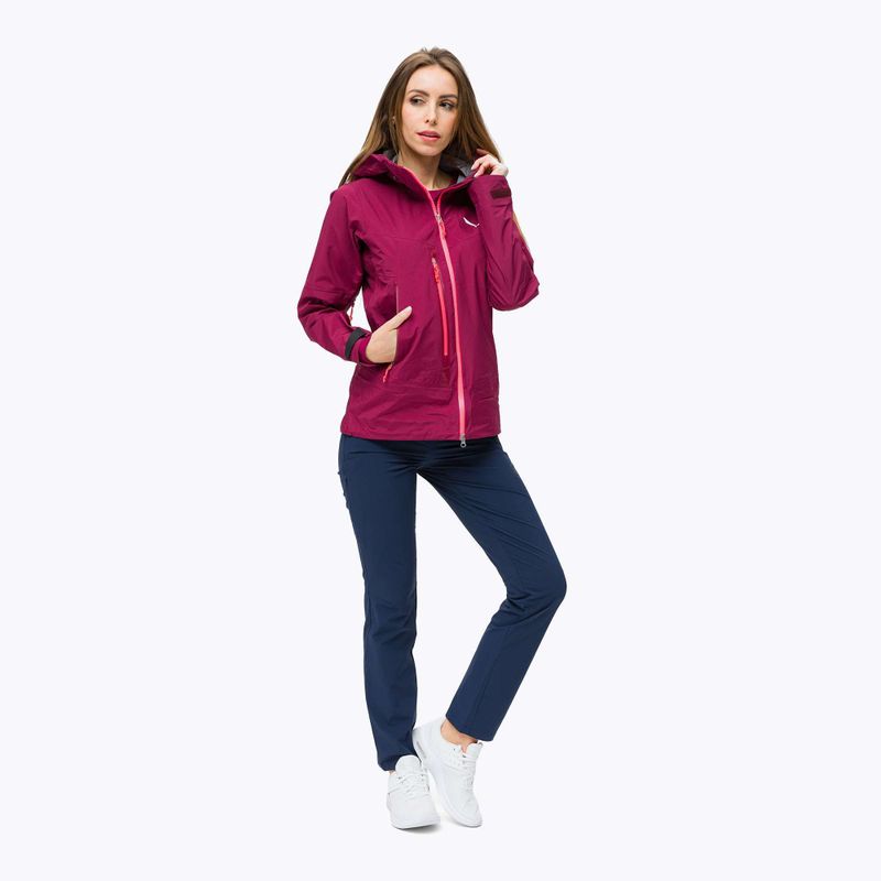 Salewa дамско дъждобранно яке Sella Responsive maroon 00-0000027879 2