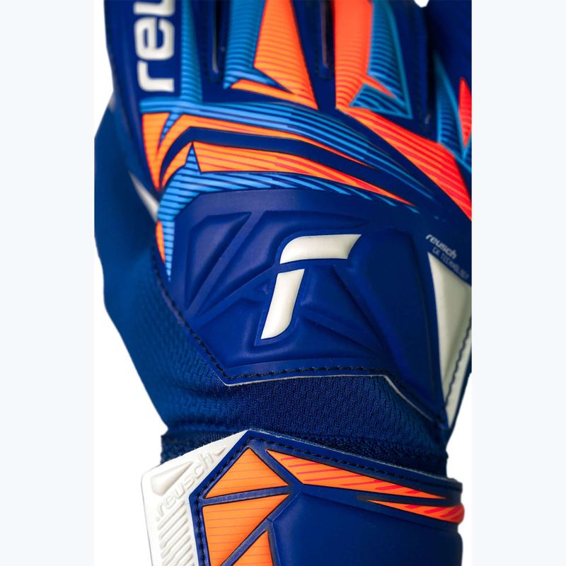 Детски вратарски ръкавици Reusch Attrakt Starter Solid Junior sharp blue/white/shocking orange 6