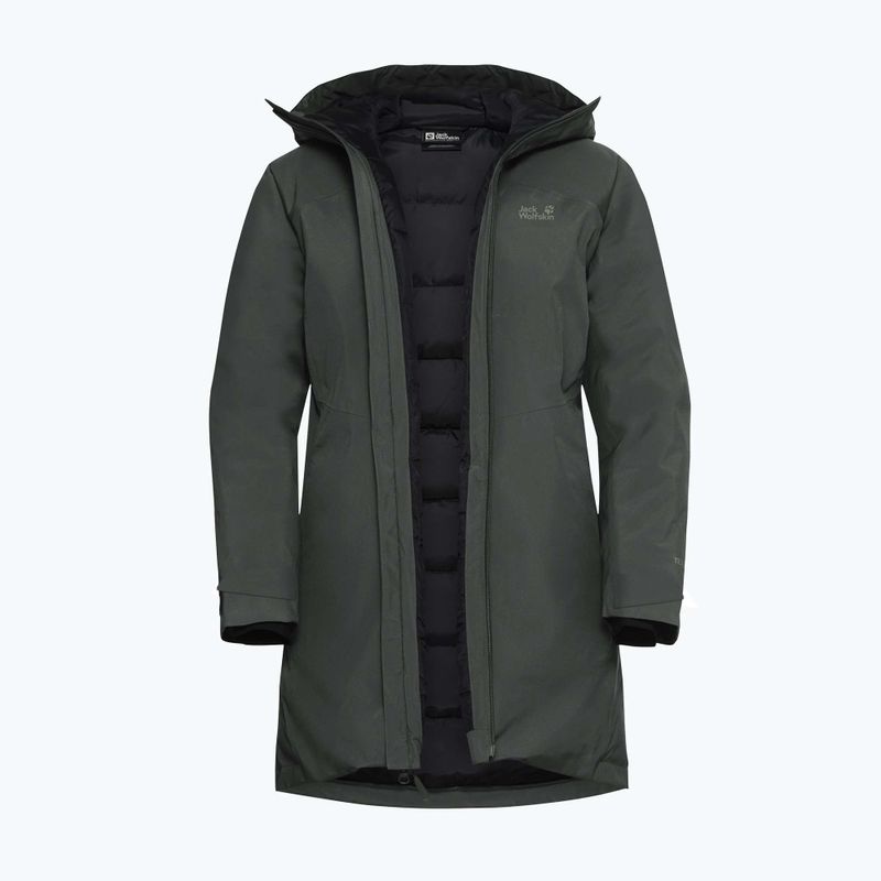 Дамско пухено яке Jack Wolfskin Icecape 2L Down Ins Rds slate green 9