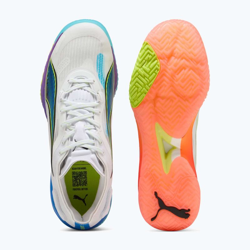 Обувки за хандбал PUMA Accelerate Nitro SQD 4 Game On puma white/glowing red/ultra blue 12