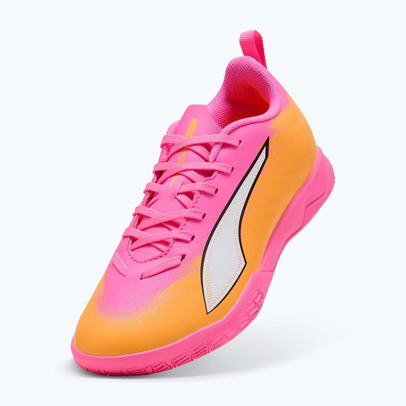 Детски футболни обувки PUMA Ultra 6 Play It Jr poison pink/puma wht/sun stream/bright aqua/puma blk 10