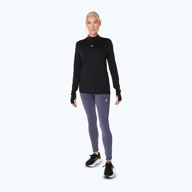 Дамски ASICS Road Winter Seamless performance черен тичане с дълъг ръкав 2