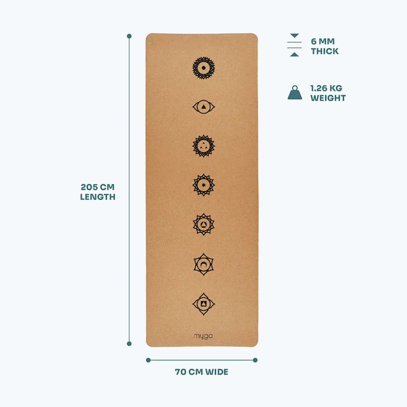 Постелка за йога Myga Chakra XL 6 mm brown 7