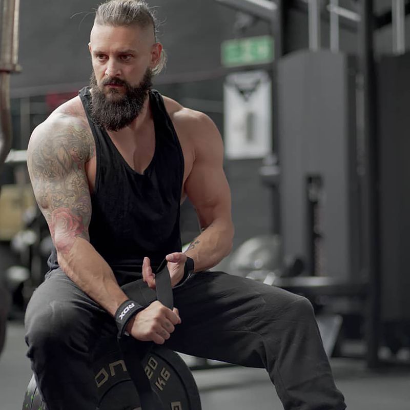 RDX Единична каишка за вдигане на тежести черна WAN-W1B+ 2