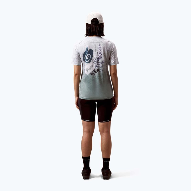 Дамска тениска за колоездене Endura Singletrack Print W aero blue 3