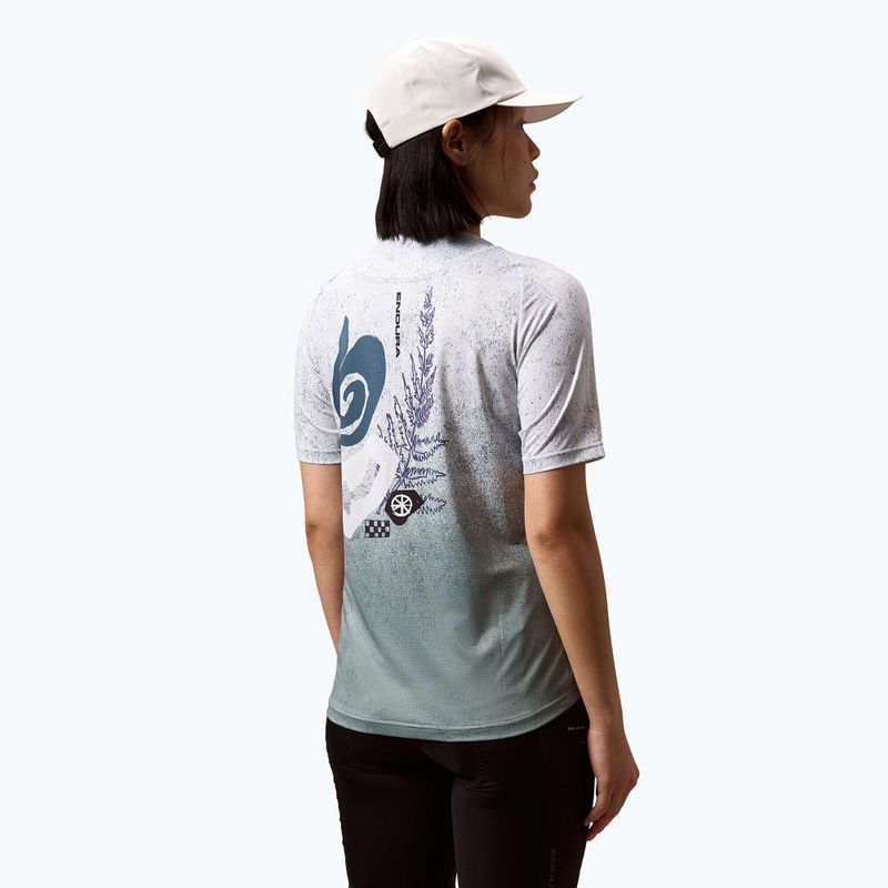 Дамска тениска за колоездене Endura Singletrack Print W aero blue 4