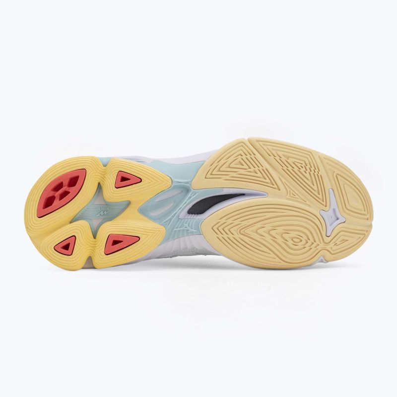 Дамски обувки за волейбол Mizuno Wave Voltage 2 Mid white/calypso coral/pale banan 4