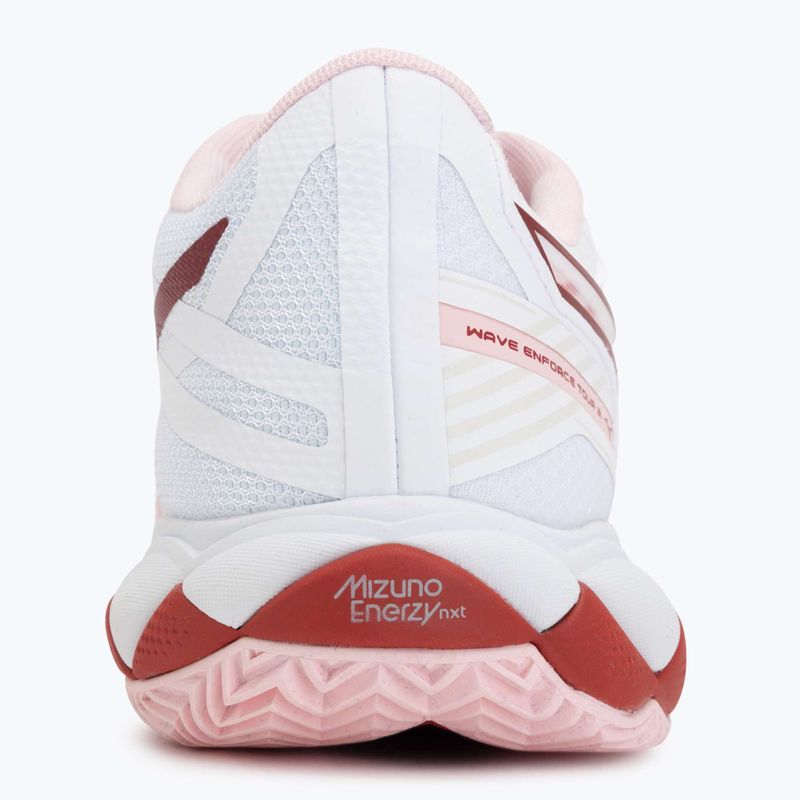 Дамски тенис обувки Mizuno Wave Enforce Tour 2 CC white/pinkesque/barbados/cherr 6