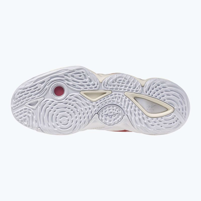 Дамски обувки за волейбол Mizuno Wave Momentum Elite Mid white/rose elegance/lava falls 2