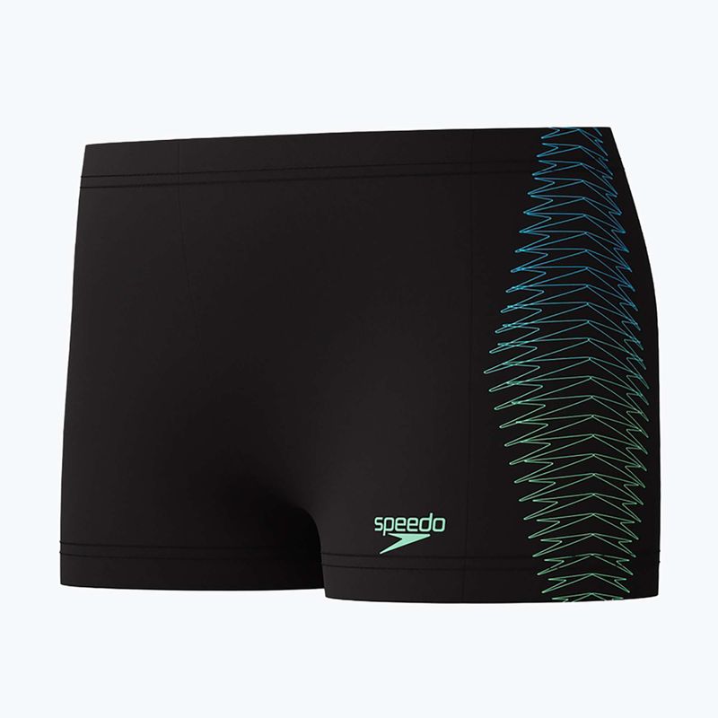 Детски боксерки за плуване Speedo Plastisol Placement Aquashort black/alfalfa green 3
