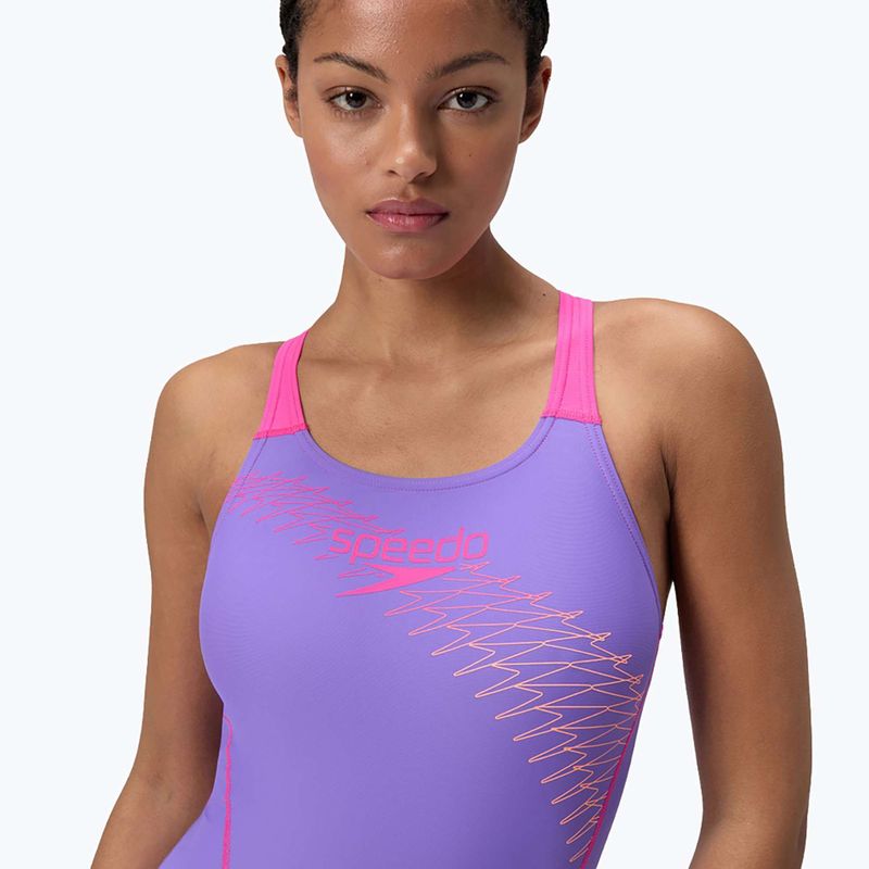 Цял бански костюм Speedo Medley Logo Medalist indigo glow 5