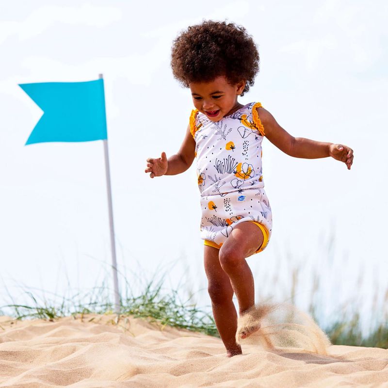 Детски бански костюм от една част Splash About Happy Nappy flowe meadow 8