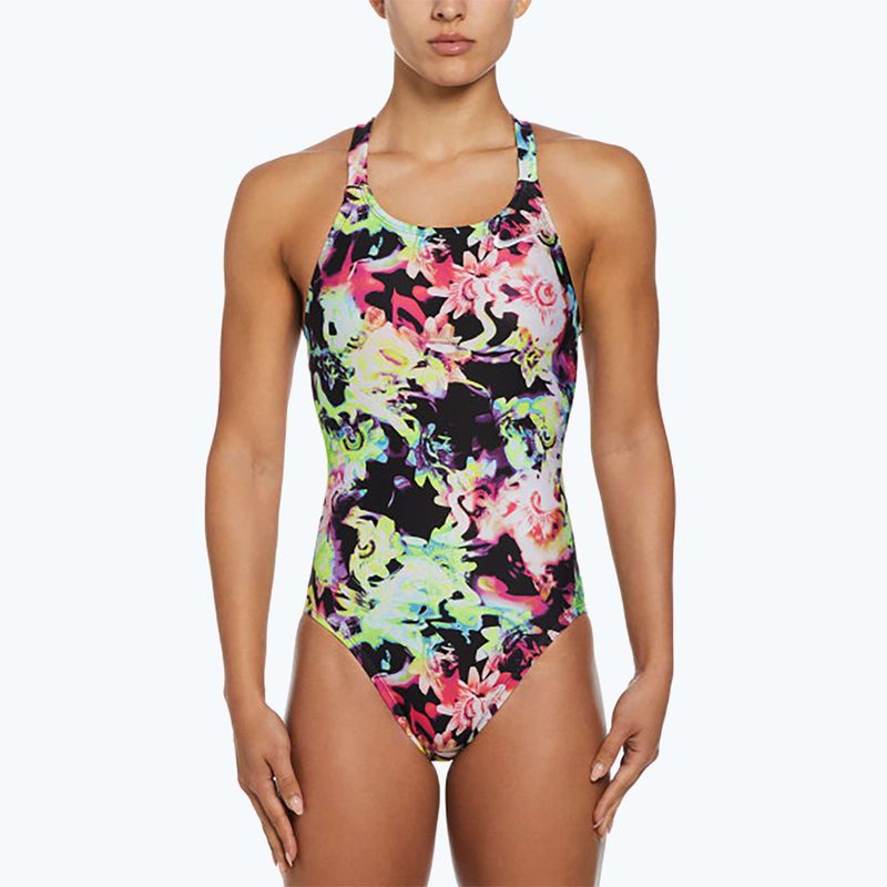 Дамски бански костюм от една част Nike Hydrastrong Multi Print Fastback Rainbow 4
