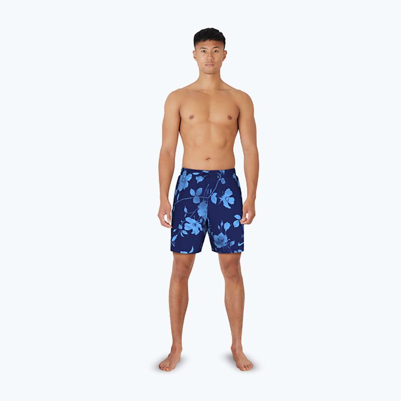 Мъжки бански шорти Nike Fine Floral 7" Volley midnight navy 2