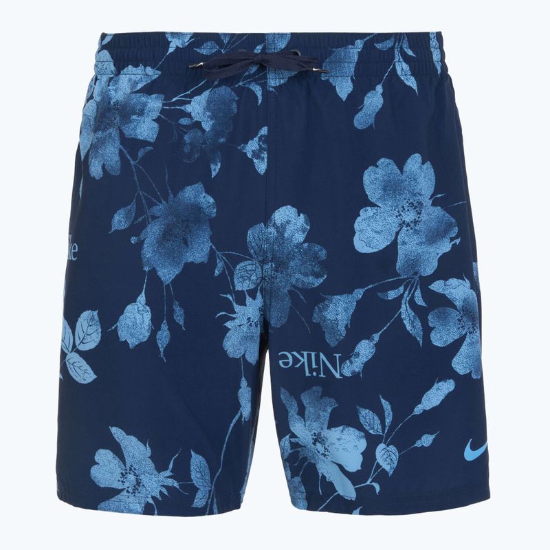 Мъжки бански шорти Nike Fine Floral 7" Volley midnight navy 5