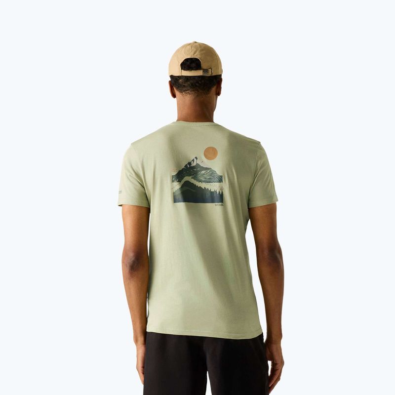 Мъжка тениска за трекинг REGATTA Breezed light sage 3