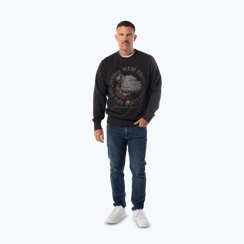 Мъжки суитшърт Pitbull Strength & Respect Crewneck washed dark graphite 2