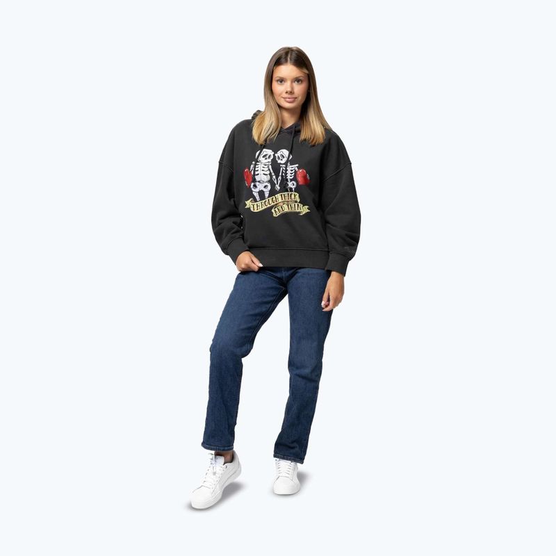 Дамски суитшърт Pitbull Thick & Thin Hooded dark graphite 2