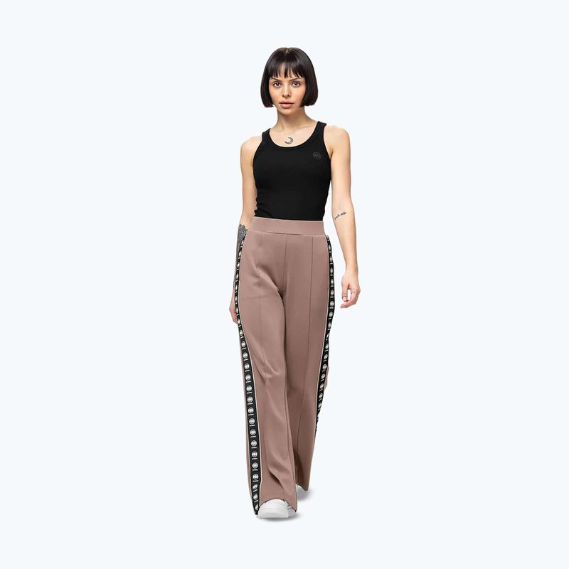Дамски панталони Pitbull Verona Wide Leg chocolate mousse 4