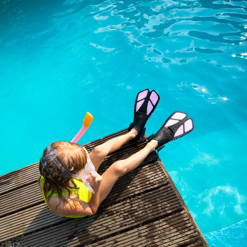 Детски комплект за гмуркане Маска+Плавници+Шнорхел розово MSFK-01SR 22