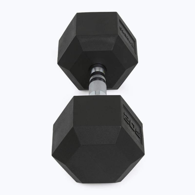 XTREXO Hex 20 кг гумирани дъмбели 6
