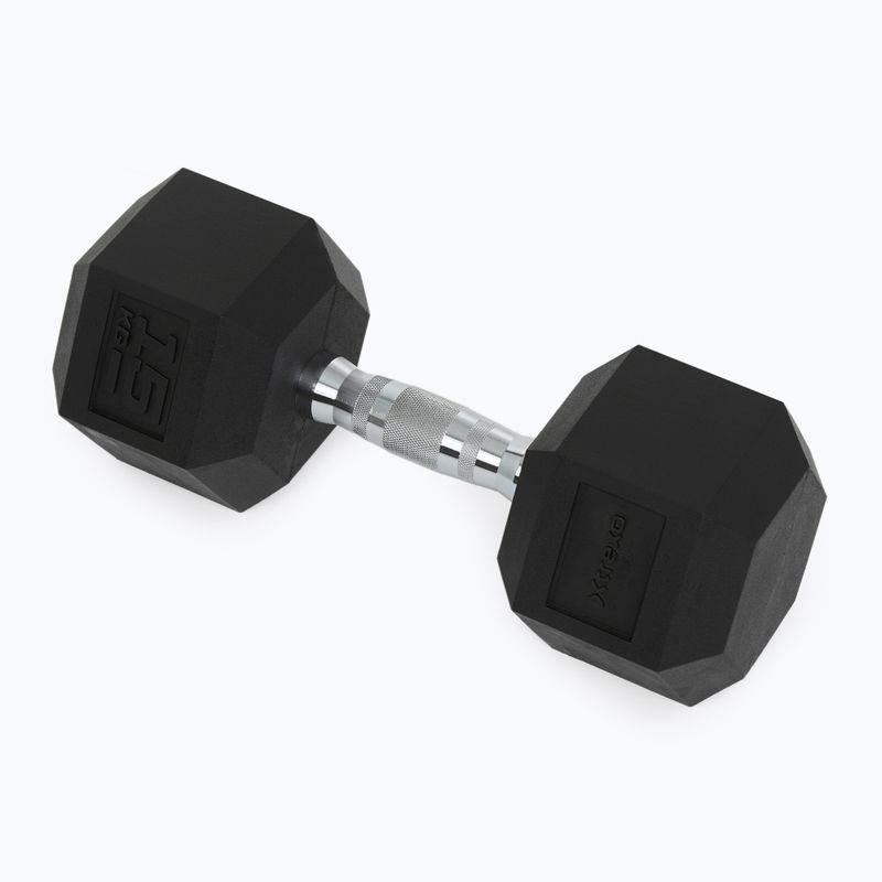 Гумиран дъмбел XTREXO Hex HXD150 15 kg