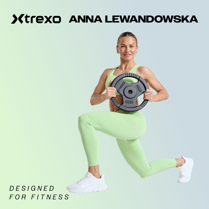 XTREXO RW20 20 кг гумирана чугунена тежест черна 2