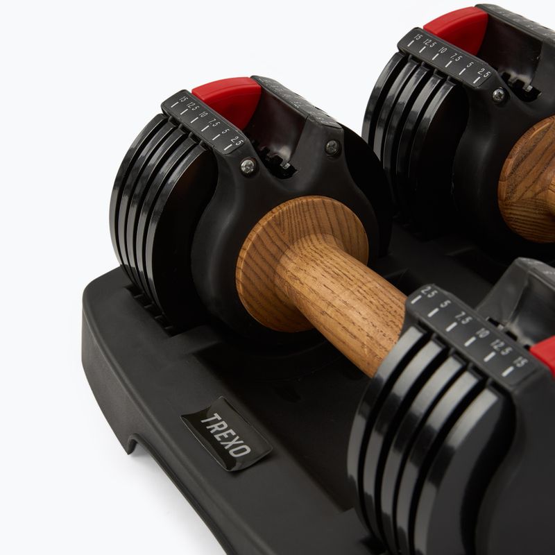 XTREXO ADS15 регулируем дъмбел / щанга черен 5