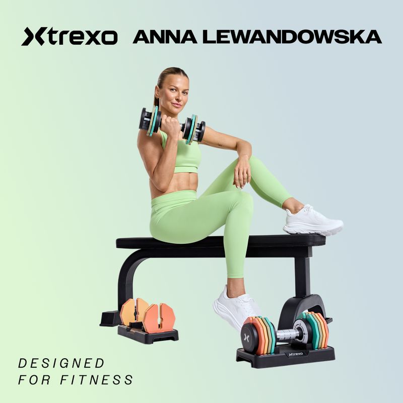 XTREXO ADS15 регулируем дъмбел / щанга черен 2