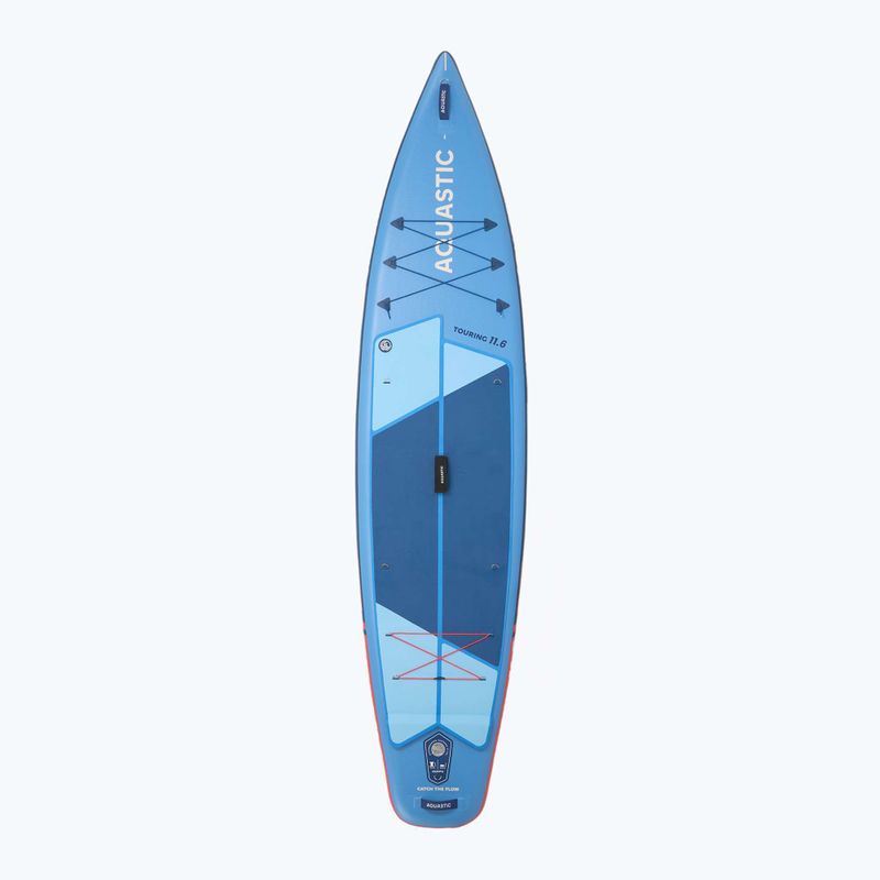 Комплект надуваема дъска SUP Touring 11'6" синьо 4