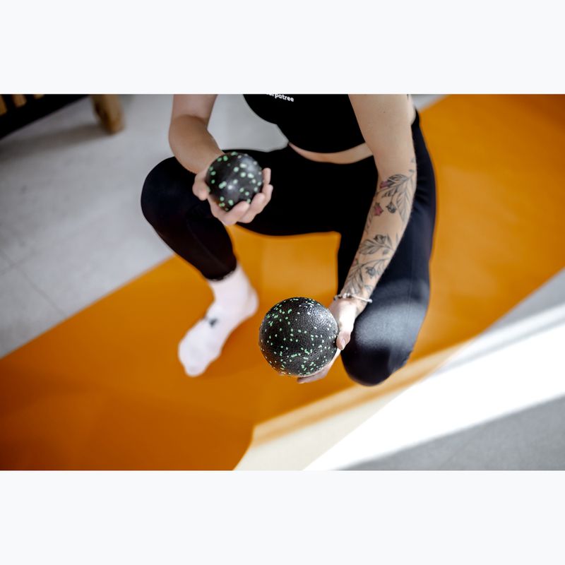 Масажна топка XTREXO TRX-MSB008 8 cm черна/лайм 8