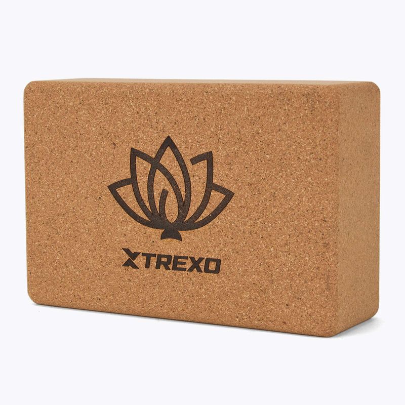 Куб за йога от корк XTREXO TXO-B4Z077-NC natural 3