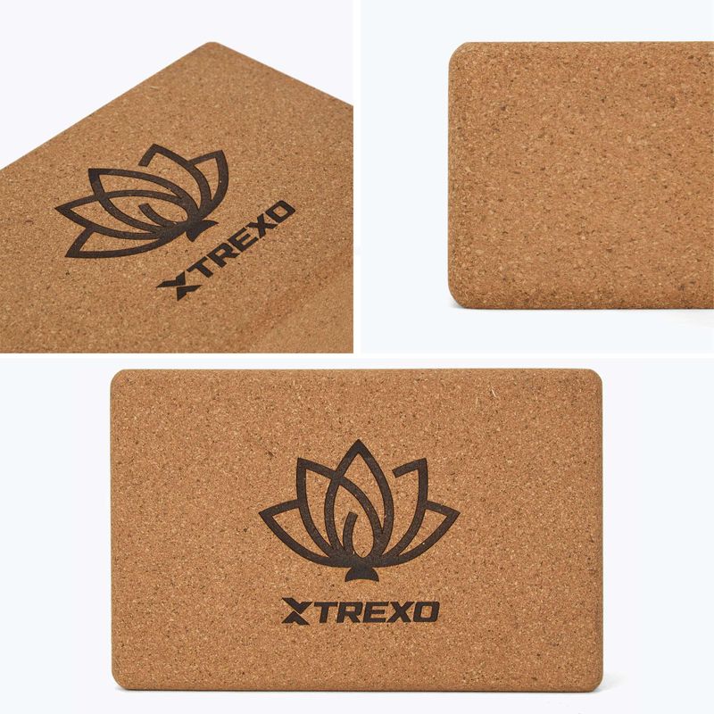 Куб за йога от корк XTREXO TXO-B4Z077-NC natural 5