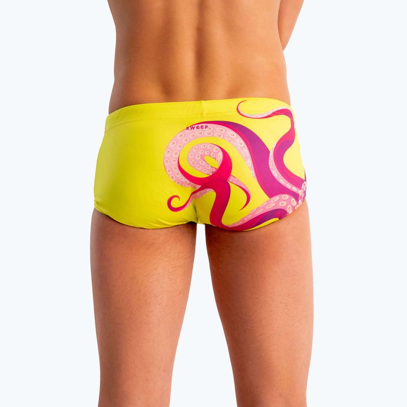 Мъжки боксерки за плуване SWEEP Aqua Kraken pink/yellow 9