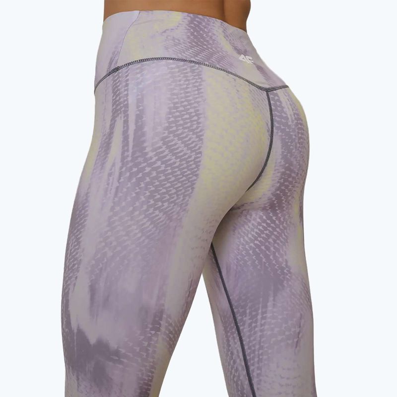 Дамски тренировъчен клин 4F Solar Punk FNK F454 light yellow allover 6