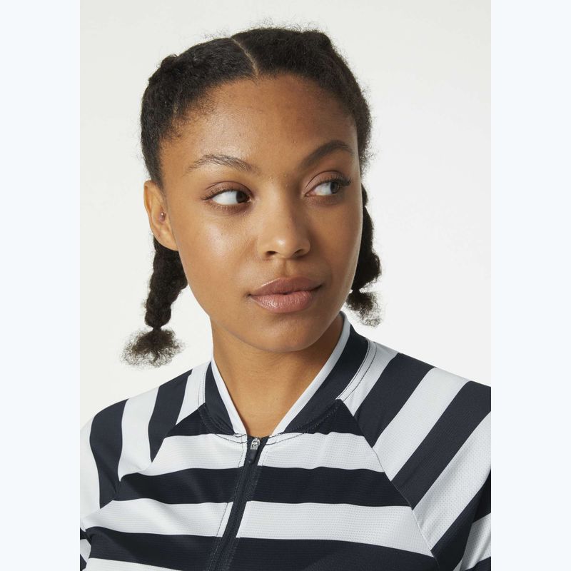 Дамска тениска Helly Hansen Siren 1/2 Zip navy stripe 3