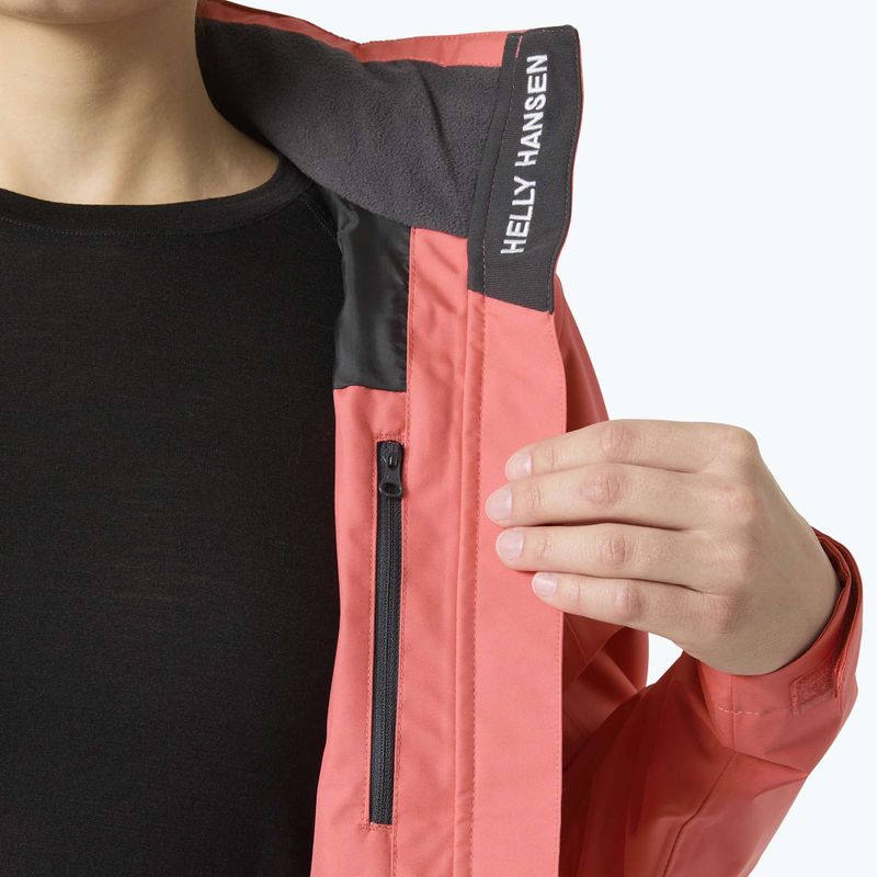 Дамско яке за ветроходство Helly Hansen Crew Hooded 2.0 sunset pink 5