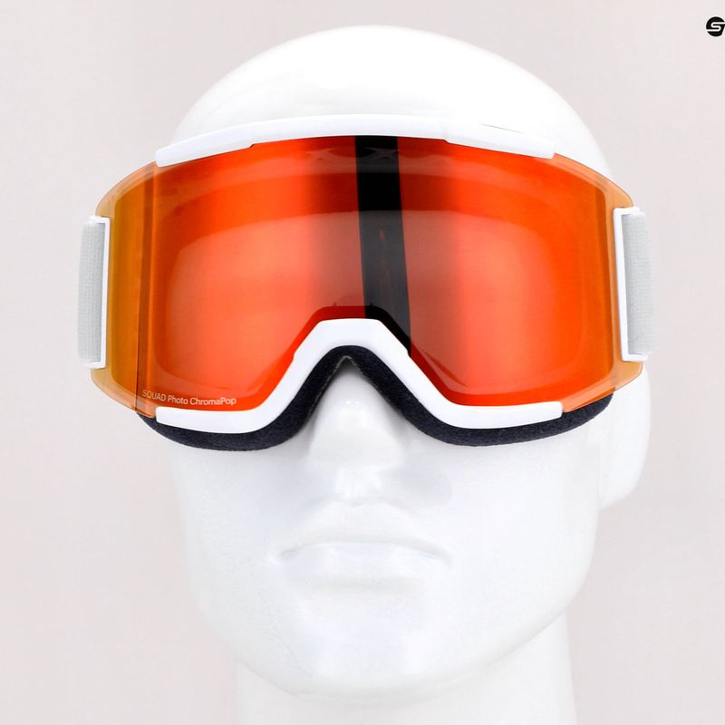 Ски очила Smith Squad white vapor/chromapop photochromic rose flash M00668 8