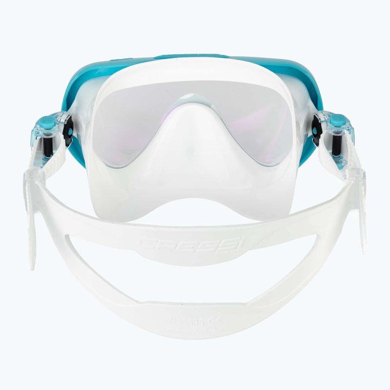 Дамска маска за гмуркане Cressi Honey 420 UV white/aquamarine/blue/orange 4