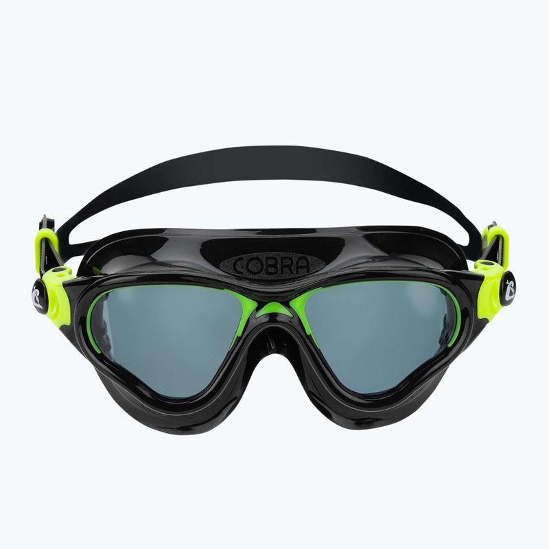 Маска за плуване Cressi Cobra black/black/lime smoked 2