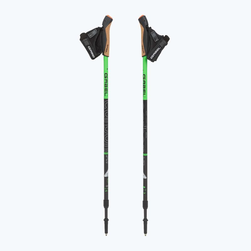 Щеки за скандинавско ходене GABEL Carbon XT 2S 80 F.L. black/lime 5