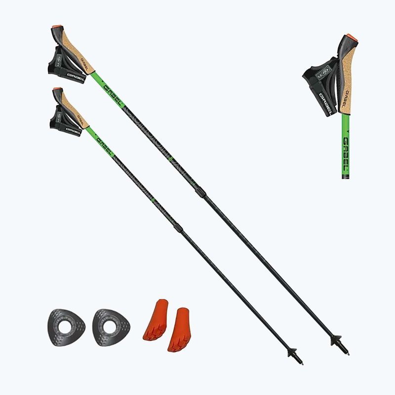 Щеки за скандинавско ходене GABEL Carbon XT 2S 80 F.L. black/lime 8