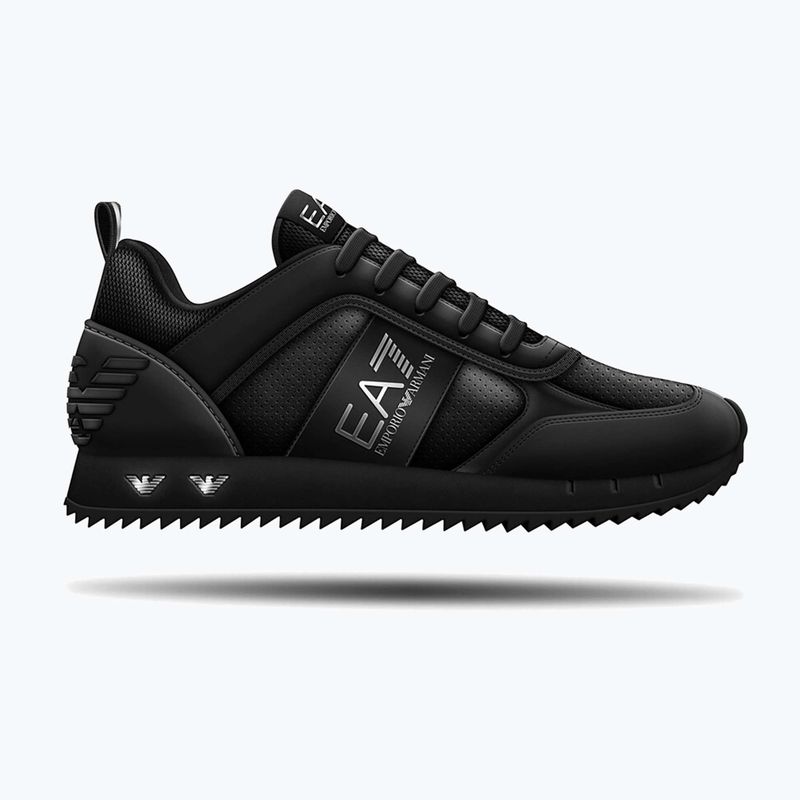 Обувки EA7 Emporio Armani Black & White Suede triple black micropunch 8
