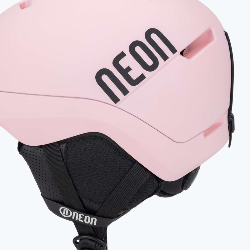Скиорска каска Neon Summit light pink/black 7