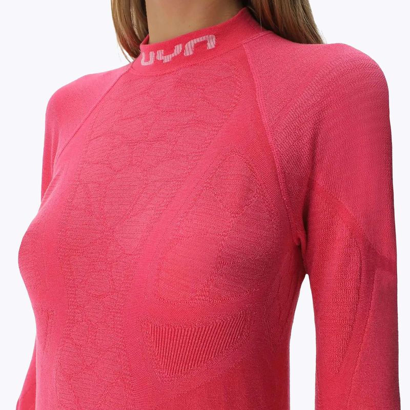 Дамска термоактивна блуза UYN Elevation Biomorph LS Turtle Neck pink yarrow 5