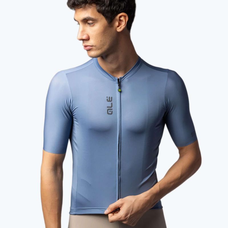 Мъжка тениска за колоездене Alé Color Block steel blue 3