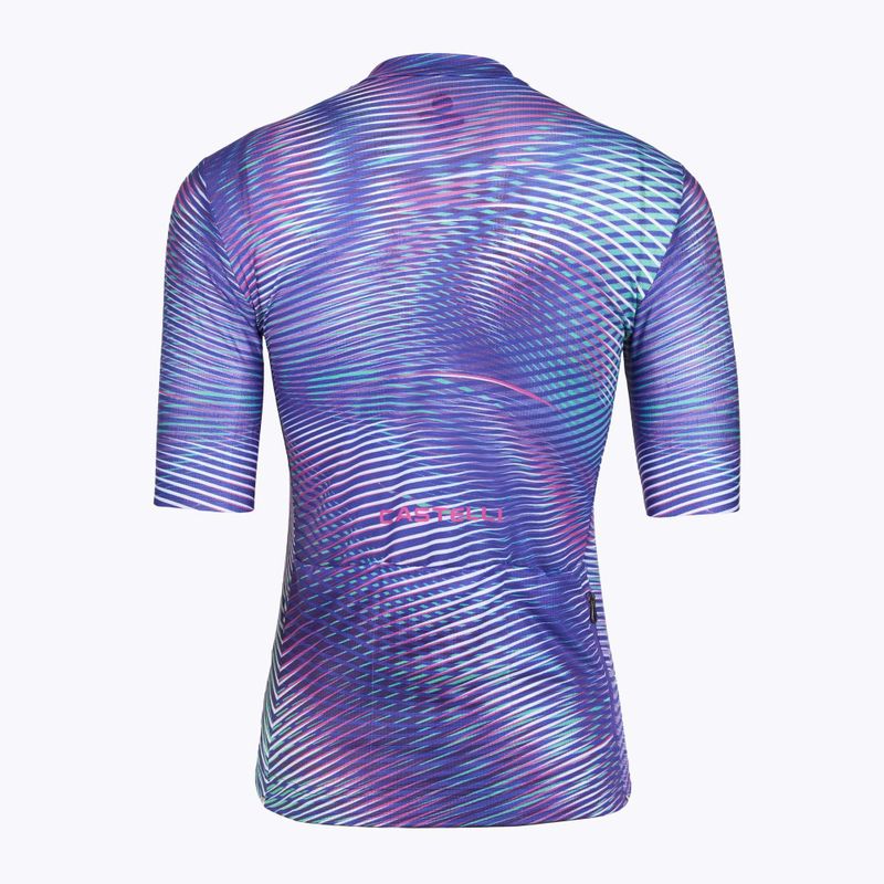 Дамска тениска за колоездене Castelli Cosmic Vortex multicolor ultraviolet rose 2