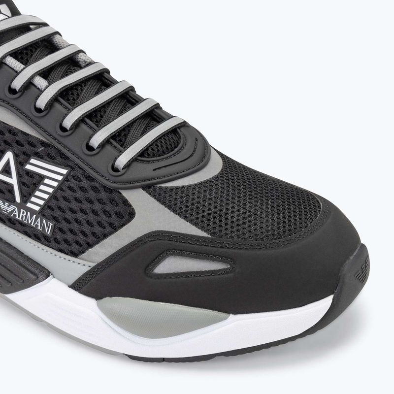 EA7 Emporio Armani Ace Runner Mesh черни/ сребърни обувки 7