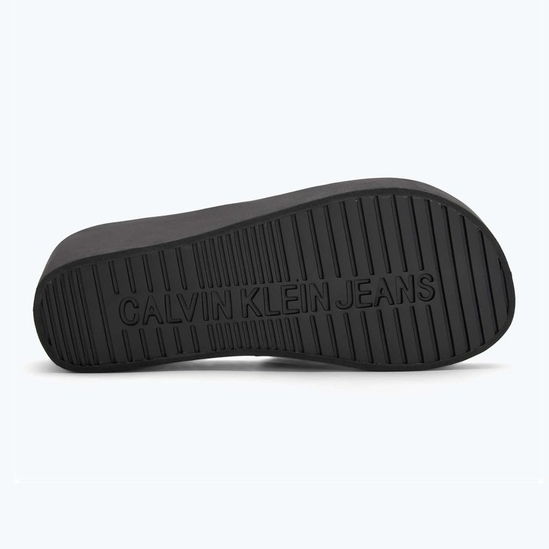 Calvin Klein дамски джапанки YW0YW01725 Beach Wedge Slide Canvas triple black 4